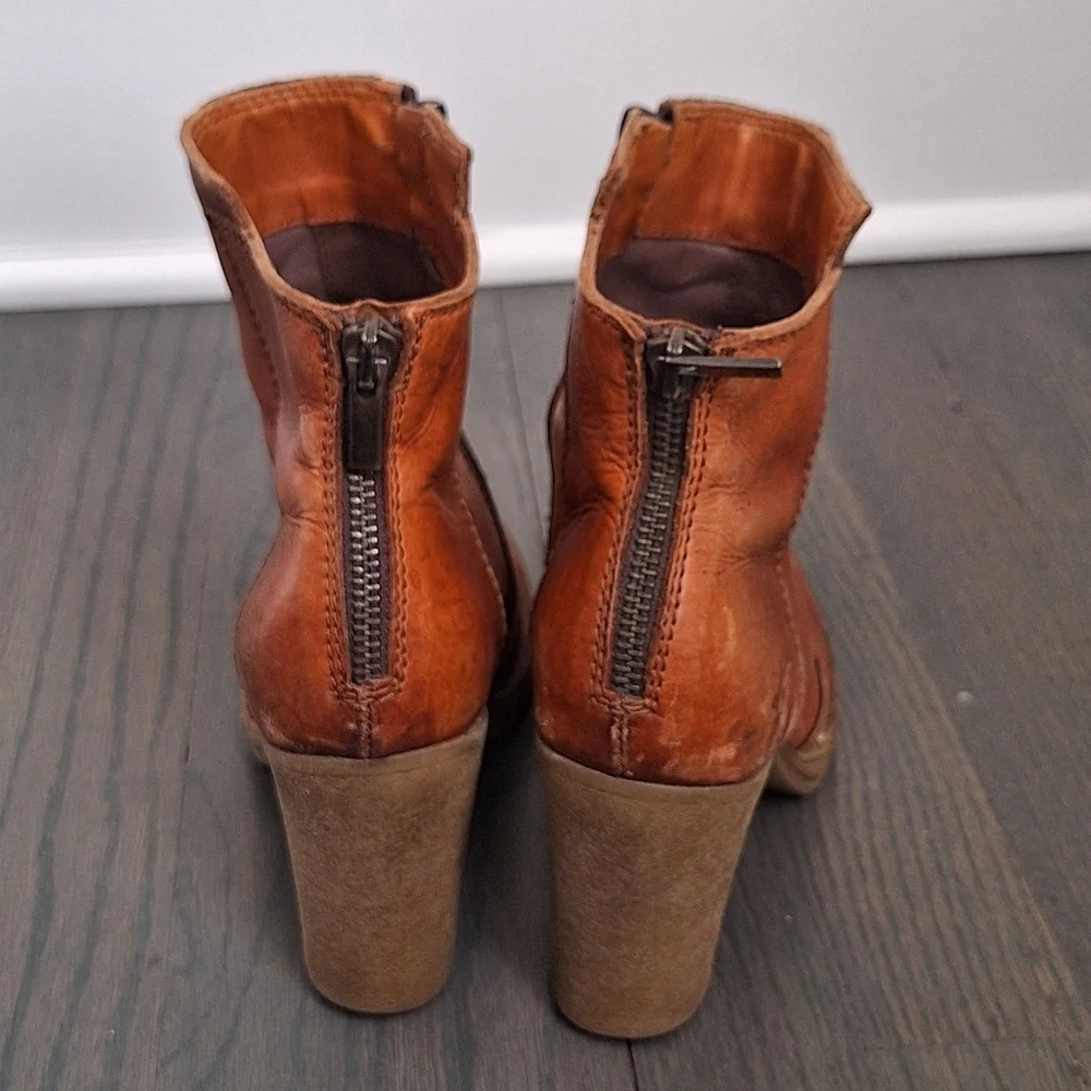 FY2K Leather Platform Ankle Boots 7 - Picture 6 of 11